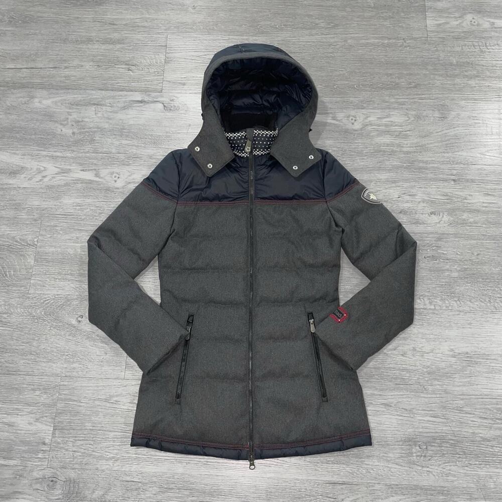 ALP N ROCK Chamonix Down Bomber Ski Jacket Women’s XS/1 Hoodie Full Zip Outdoors